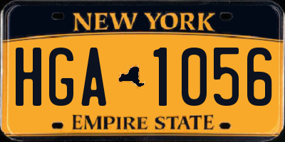 NY license plate HGA1056