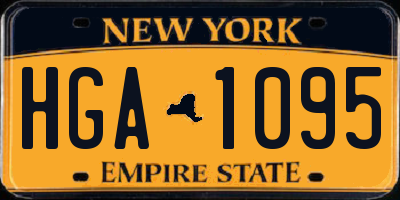 NY license plate HGA1095