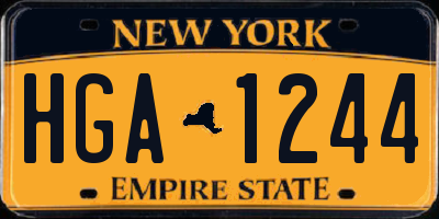 NY license plate HGA1244