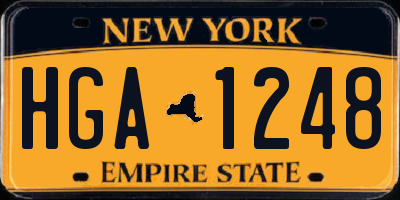 NY license plate HGA1248