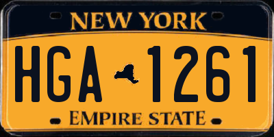 NY license plate HGA1261