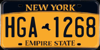 NY license plate HGA1268