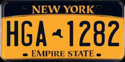 NY license plate HGA1282