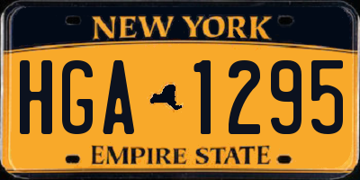 NY license plate HGA1295