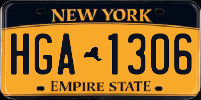 NY license plate HGA1306