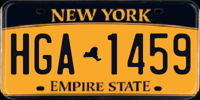 NY license plate HGA1459