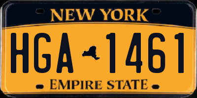 NY license plate HGA1461