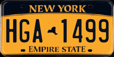 NY license plate HGA1499