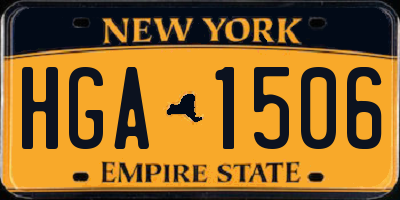 NY license plate HGA1506