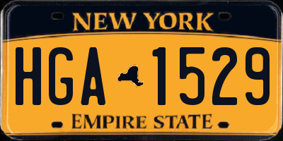 NY license plate HGA1529