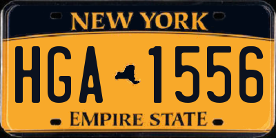 NY license plate HGA1556