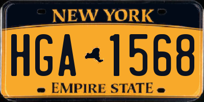 NY license plate HGA1568