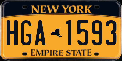 NY license plate HGA1593
