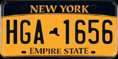 NY license plate HGA1656
