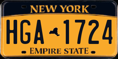 NY license plate HGA1724