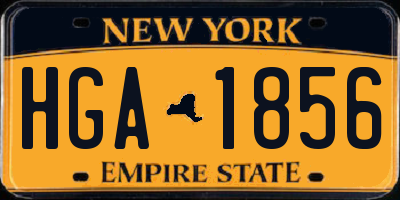 NY license plate HGA1856
