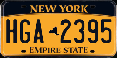 NY license plate HGA2395