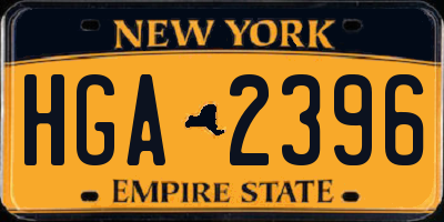 NY license plate HGA2396