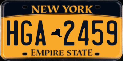 NY license plate HGA2459