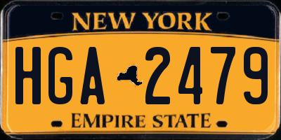 NY license plate HGA2479