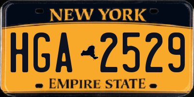 NY license plate HGA2529