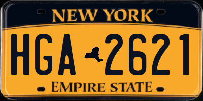 NY license plate HGA2621