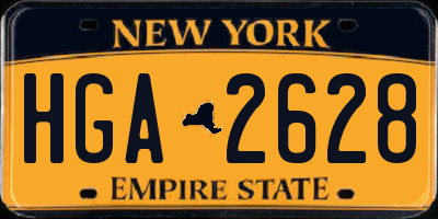 NY license plate HGA2628