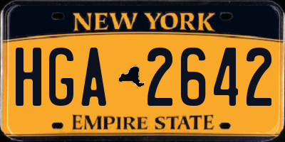 NY license plate HGA2642
