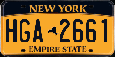 NY license plate HGA2661