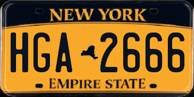 NY license plate HGA2666