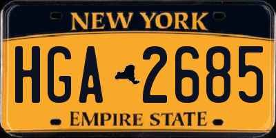 NY license plate HGA2685
