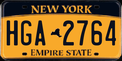 NY license plate HGA2764