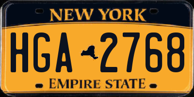 NY license plate HGA2768