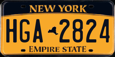 NY license plate HGA2824