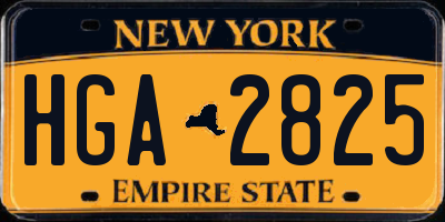 NY license plate HGA2825