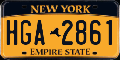 NY license plate HGA2861