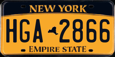 NY license plate HGA2866