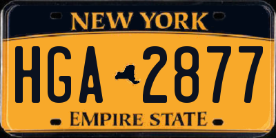NY license plate HGA2877