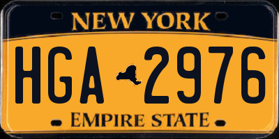 NY license plate HGA2976