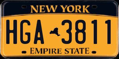 NY license plate HGA3811