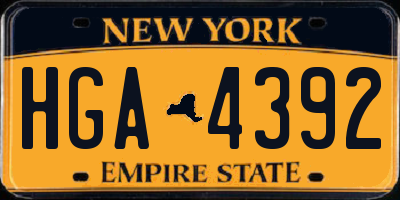 NY license plate HGA4392