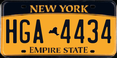 NY license plate HGA4434