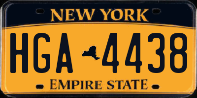 NY license plate HGA4438