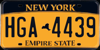 NY license plate HGA4439