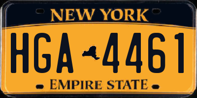 NY license plate HGA4461