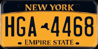 NY license plate HGA4468