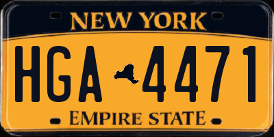 NY license plate HGA4471