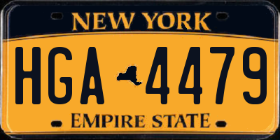 NY license plate HGA4479