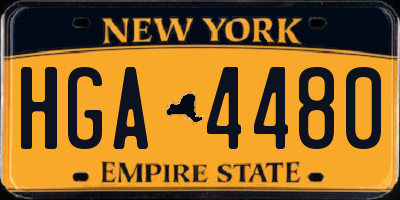 NY license plate HGA4480