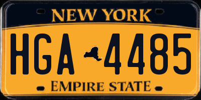 NY license plate HGA4485